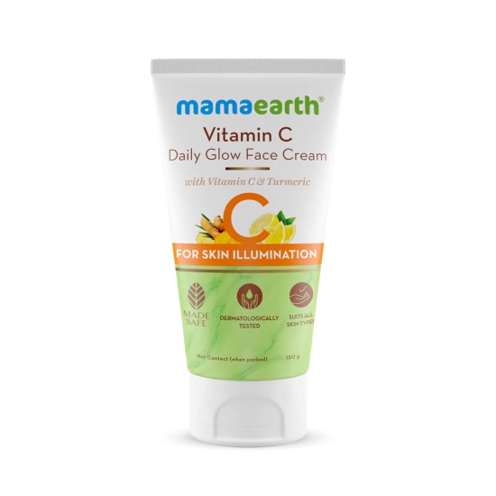 Mamaearth (Mama Earth) Vitamin C Daily Glow Face Cream With Vitamin C & Turmeric For Skin Illumination - 150 G