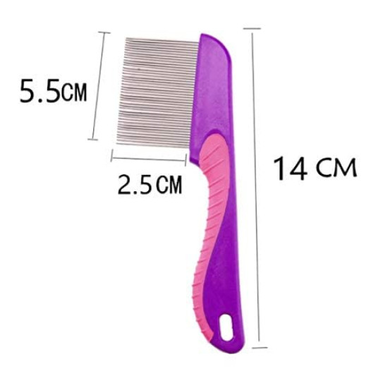 Lice Comb For Women And Kids | Stainless Steel(Ju, Joo, Zu) Lice Terminator | Fine Egg Nit Lice Egg Removal Comb For Women | Lice Comb For Scalp - Louse And Eggs Remover - HANDLE SHAPE