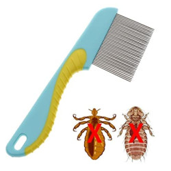 Lice Comb For Women And Kids | Stainless Steel(Ju, Joo, Zu) Lice Terminator | Fine Egg Nit Lice Egg Removal Comb For Women | Lice Comb For Scalp - Louse And Eggs Remover - HANDLE SHAPE