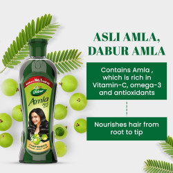 Dabur Amla Hair Oil - 450 ml | For Strong, Long and Thick hair | Nourishes Scalp | Controls Hair Fall, Strengthens Hair & Promotes Hair Growth