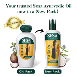 Sesa Ayurvedic Hair Oil for Hair Fall and Hair Growth | 5000 Year Old Kshir Pak Vidhi, Bhringraj & 17 Rare Herbs with 5 Nourishing Oils | All Hair Types | NO Mineral Oil | 100 ml (Pack of 1)