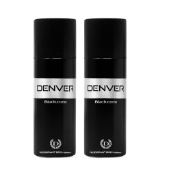 DENVER Black Code Deo - (200ML) | Long Lasting Deodorant Body Spray for Men - PACK OF 2