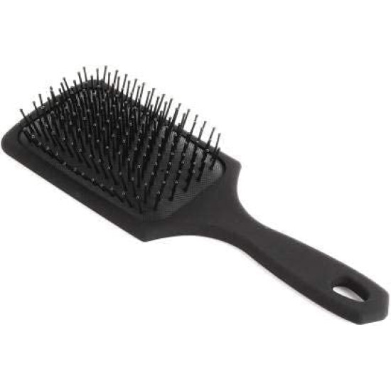 Combo of Round Rolling Curling Roller Comb Hair Brush (Colour May Vary) & Paddle Flat Hair Brush Comb Black For Men And Women - Combo of 2