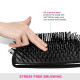 Combo of Round Rolling Curling Roller Comb Hair Brush (Colour May Vary) & Paddle Flat Hair Brush Comb Black For Men And Women - Combo of 2