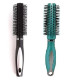 Round Rolling Curling Roller Comb Hair Brush With Soft Bristles For Men And Women (Random Color) - Pack of 2