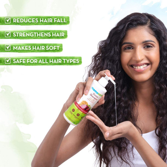 Mamaearth Onion Hair Fall Shampoo for Hair Growth & Hair Fall Control, with Onion Oil & Plant Keratin 250ml