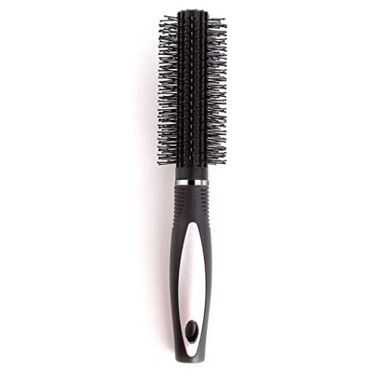 Round Rolling Curling Roller Comb Hair Brush With Soft Bristles For Men And Women (Random Color) - Pack of 1