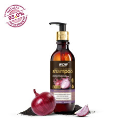 WOW Skin Science Onion Shampoo - 250 ml | Helps Control Hair Fall & Promotes Hair Growth | For Stronger Hair | With Red Onion Seed Oil Extract, Black Seed Oil & Pro-Vitamin B5