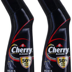 Cherry Blossom Liquid Wax Polish (Black) - 75 ml - Pack of 2