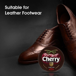 Cherry Blossom Wax Shoe Polish Dark Tan - 40gm | Leather Shoe Shiner - BROWN - PACK OF 1