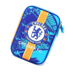 Pencil Boxes for Boys FCB Manchester Chelsea Football Club 3D EVA Hardtop Pencil Pouches for Girls and Boys (FCB) Multicolor