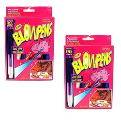 Magic Blow Pens Set of 6 Pc Colour Spray Magic Blowpen Set with Sketch Pens at One End and Blow Pens Suitable for Students, Kids and Craft Lovers -PACK OF 2