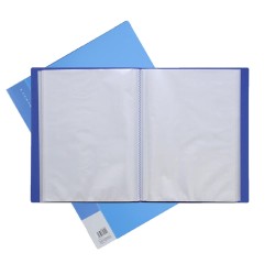 Combo of 2 Display File With 20 Transparent Pockets (Leaf) Random Color + 85 Pages of A4 Sheet + 1 White Board Marker Pen | Combo of 4
