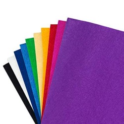 Busy Bear A4 Felt Sheets 29.7cm X 21cm Set - 10 Colors Felt Sheets | Stiff Felt Fabric Craft for Kids School DIY Crafts Patchwork Embroidery Sewing Crafting Project