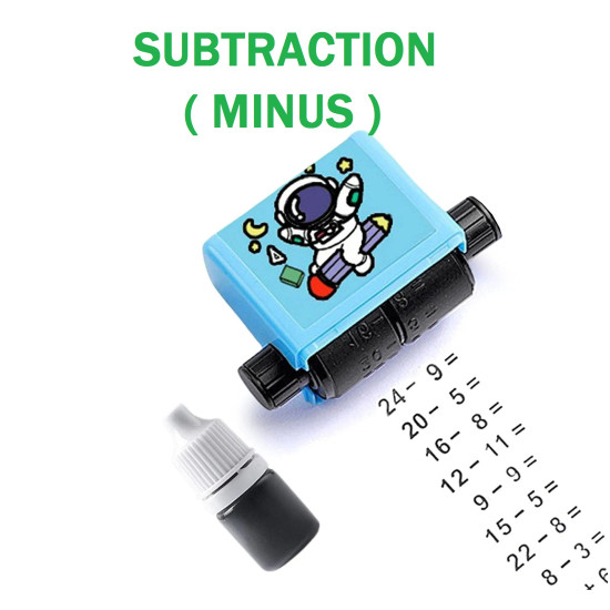 Math Roller Stamp for Kids, Smart Math Roller Stamps Subtraction Teaching Stamp, Practice Tools Learning Toy for Preschool Kindergarten Home Teacher - MINUS Math Roller Stamp for Kids, Smart Math Roller Stamps Subtraction Teaching Stamp, Practice Tools Learning Toy for Preschool Kindergarten Home Teacher - MINUS