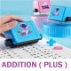 Math Roller Stamp for Kids, Smart Math Roller Stamps ADDITION Teaching Stamp, Practice Tools Learning Toy for Preschool Kindergarten Home Teacher - PLUS