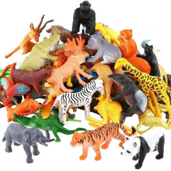 12 Animal Toys, Toys Set for Kids, Non-Toxic Toys for Kids, Miniature Animal Figures, Realistic Animal Toys for Children, Animal Toy Gift for Kids, Educational Animal Toys (Random Animals)