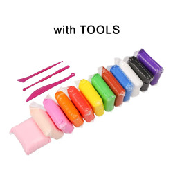 ULTRA-LIGHT CREATIVE ART AND CRAFT SOFT AIR DRY SUPER CLAY (DOUGH) WITH CARVING MOLDING TOOLS KIT FOR GIRLS AND BOYS