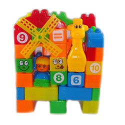 40 Pieces Blocks Toy Set for Toddlers | Colourful Building Blocks Set Activity and Play Puzzle 