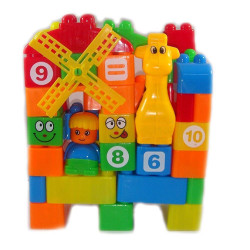 40 Pieces Blocks Toy Set for Toddlers | Colourful Building Blocks Set Activity and Play Puzzle 