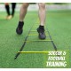 Busy Bear Super Speed Agility Ladder for Track and Field Sports Training 4 Meter (4m Ladder) + 6 Pieces PVC Cones of Size 6 Inch | Combo of 7