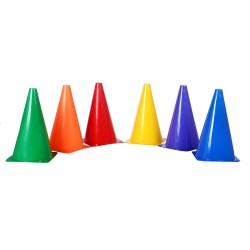 BUSY BEAR Football Training Agility Cone Marker | Safety Traffic Marker | Soccer Cones, Saucer Cone, Baseball Practice Agility Markers Cones | 6 Inch Pack of 6 | Multicolor
