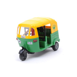 Plastic CNG Auto Rickshaw Toy For Kids Vehicle Model Toy For Kids Pull Back Toys | Tuk Tuk (Random Color)