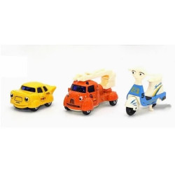 Die cast Super Alloy City Vehicles Small Metal Car, Bike, Truck Push Vehicles |Colorful Race car Gift for Kids | Set of 3