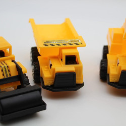 Plastic Car Engineering Automobile Construction Car Toys Set for Children Kids | JCB TRUCK Crane Excavator Road Roller Forklift Mixer Truck Transporter Truck Machine Construction Toys - Set of 6