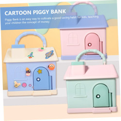 Piggy Bank -Money Saving Coin Bank, Hut Shape Plastic Piggy Bank for Kids, Birthday Return for Boys & Girls, Money Bank, Coin Box for Kids (Random Color)