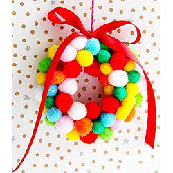 Multi Colored Pom Pom Balls for Arts, Craft and Handicrafts (10 Pieces, 2 cm)