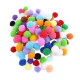 Multi Colored Pom Pom Balls for Arts, Craft and Handicrafts (10 Pieces, 2 cm)