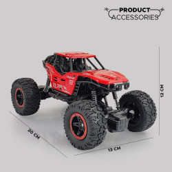 Remote Control 1:18 Rock Crawler with Mist Smoke Spray Function Die-cast Metal High Speed Rechargeable Off-Road Monster Truck Climbing Car Toy for Kids- Random Color 