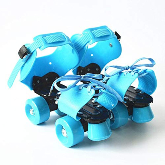 Super Quality Adjustable Quad Roller Skates Inline Skates Suitable for Age Group 6 to 12 Years | UK 4 to 8 Size | Random Color