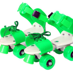 Super Quality Adjustable Quad Roller Skates Inline Skates Suitable for Age Group 6 to 12 Years | UK 4 to 8 Size | Random Color