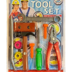 Toy Plastic Tool Kit Pretend Play Set for kids, Tool Set, Construction Tools, Role Play Engineers Workshop, Tool Kit Patta (Set of 10 Tools)