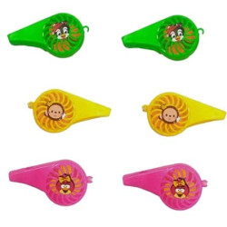 Fan Whistle (Seeti) Multi Colour for Kids Birthday Gift (Random Color) - Pack of 1