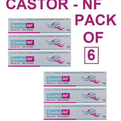 Castor NF Skin Cream - Pack of 6 (15g Each)