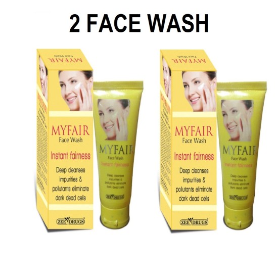 My Fair Face Wash (2 Piece) for Fairness, Skin Glow & Fairness, Removes Scars (60gm each)