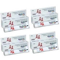 Medisalic Cream For Rash, Redness and Itchiness | Skin Reactions (20g each)- Pack of 4
