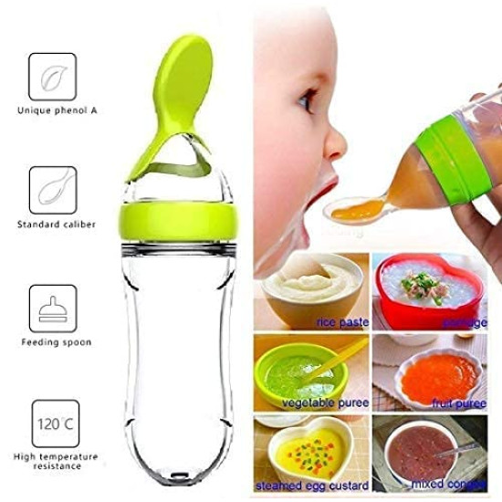 Infant Baby Squeezy Food Grade Silicone Bottle Spoon Feeder Used for Semi Solid Food | Ceralac Feeder - BPA Free Set for Babies/Toddlers/Infants | Multi-Designs/Color Infant Baby Squeezy Food Grade Silicone Bottle Spoon Feeder Used for Semi Solid Food | Ceralac Feeder - BPA Free Set for Babies/Toddlers/Infants | Multi-Designs/Color