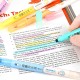 Double Headed Erasable Highlighter Pastel Shades Chisel Tip Fine Grip Marker Pen DIY Art Craft Multicolor Calligraphy Pen for Kids, Adults for Drawing, Highlighting, Birthday Gift (Set of 6)