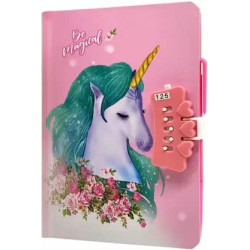 Unicorn Lock Diary with Gel Pen for Girls, Kids Unicorn Diary Gift Set (Multicolour)