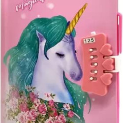 Unicorn Lock Diary with Gel Pen for Girls, Kids Unicorn Diary Gift Set (Multicolour)