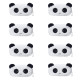 Cute Panda Faux Fur Pencil Pouch Stationery Organiser (Random Design) - Pack of 8