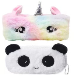 Combo of 1pcs Unicorn Fur Pouch + 1pcs Panda Pouch - Combo of 2