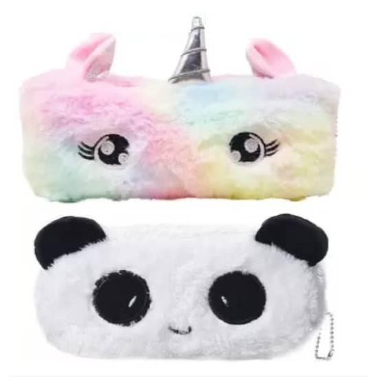 Combo of 1pcs Unicorn Fur Pouch + 1pcs Panda Pouch - Combo of 2 Combo of 1pcs Unicorn Fur Pouch + 1pcs Panda Pouch - Combo of 2