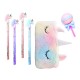 Combo of Unicorn Stationery Includes 4 Unicorn Plastic Pencils , 1 Unicorn Fur Pencil Pouch Pencil Case and 1 Designer Eraser Unique Design Eraser Multicolor - Combo of 6 Combo of Unicorn Stationery Includes 4 Unicorn Plastic Pencils , 1 Unicorn Fur Pencil Pouch Pencil Case and 1 Designer Eraser Unique Design Eraser Multicolor - Combo of 6