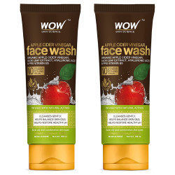 WOW Skin Science Apple Cider Vinegar Foaming Face Wash | Deep Cleansing | For Oily Skin | Fresh, Clear Skin | For Acne & Pimples | Paraben & Sulphates Free| Face Wash for Women & Men | 100 ml -PACK OF 2