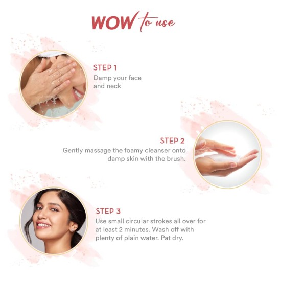 WOW Skin Science Apple Cider Vinegar Foaming Face Wash | Deep Cleansing | For Oily Skin | Fresh, Clear Skin | For Acne & Pimples | Paraben & Sulphates Free| Face Wash for Women & Men | 100 ml -PACK OF 1
